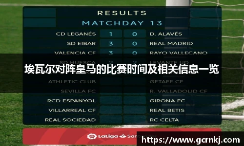 埃瓦尔对阵皇马的比赛时间及相关信息一览